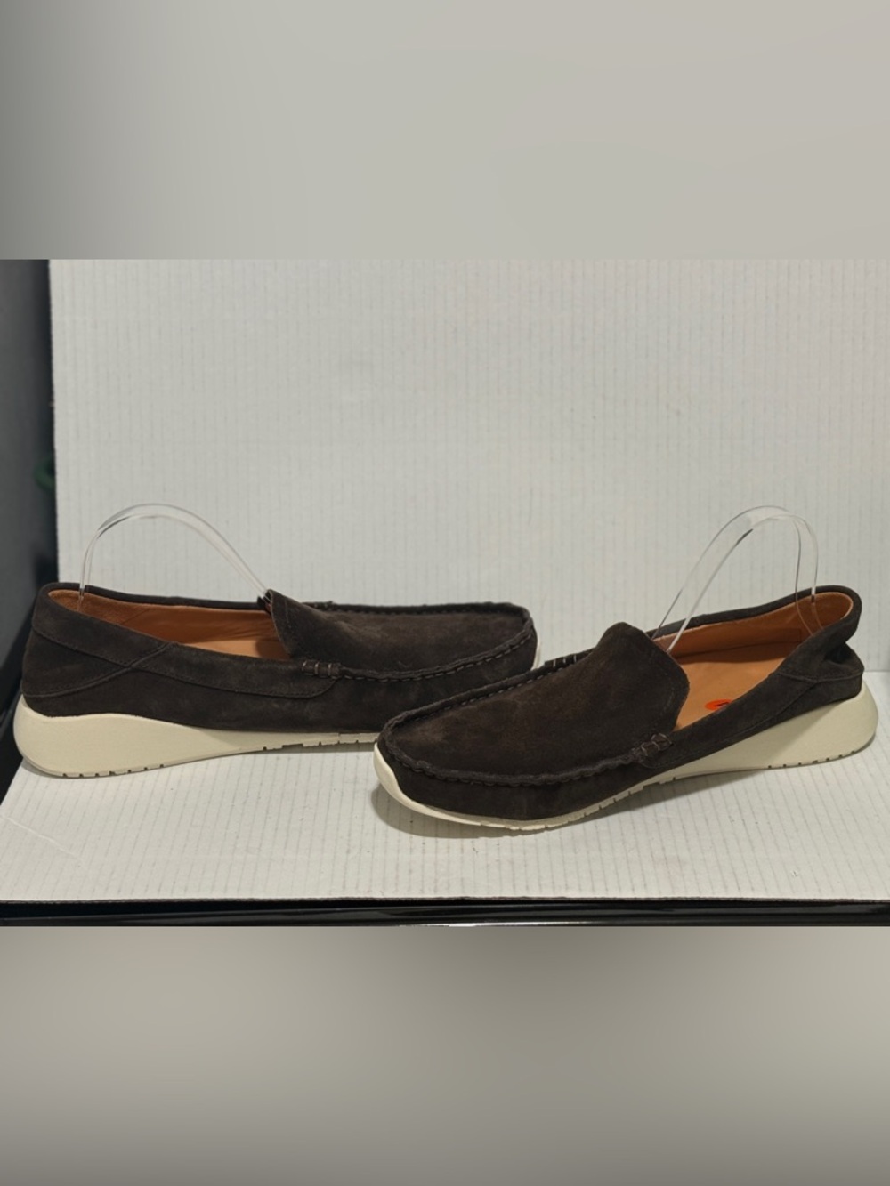 OLUKAI KA'A Men's Leather Suede Brown Moccasin Loafers Shoes Sz 11 Casual
